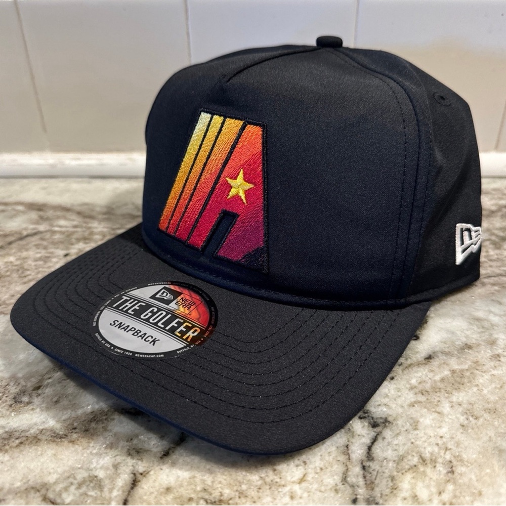 New Era The Golfer Houston Astros Adjustable SnapBack Astrodome Retro Logo Hat